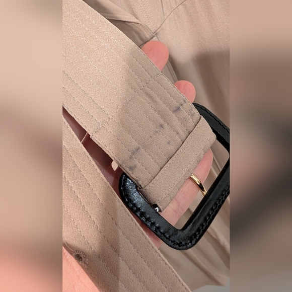 Sixe 8 Burberry Silk Agatha Dress In Pale Stone Silk - Picture 8 of 8